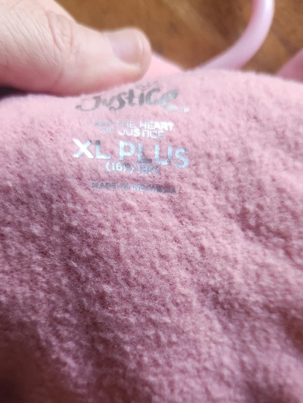 Justice Dusty Pink Floral Stitch Zip Hoodie